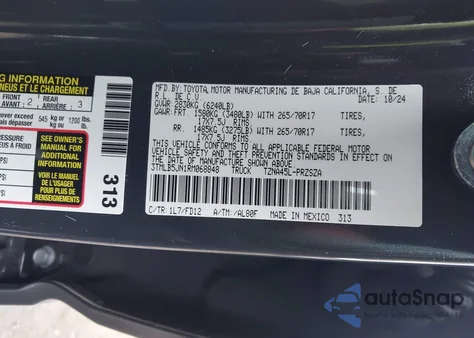 2024 Toyota Tacoma Trd Off Road 4Wd from USA, damaged, VIN 3TMLB5JN1RM068848